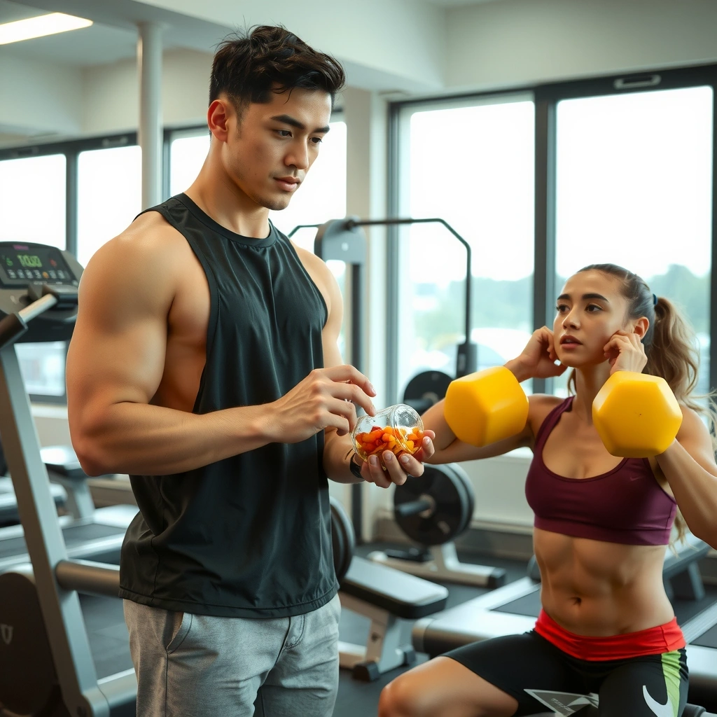 Atleta en entrenamiento combinando suplementación con ejercicio físico